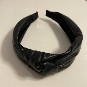 New w/o tag Noir Black Faux Leather Headband